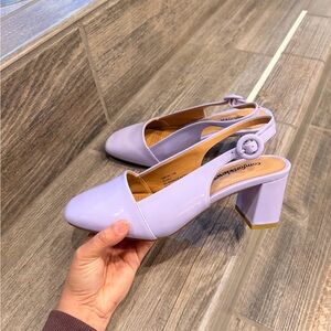 Comfortview Tristan all man-made patent leather slingback pumps